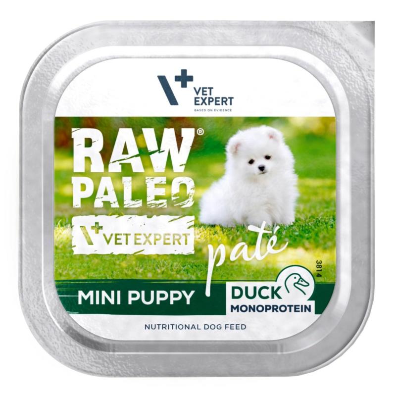 Karma mokra dla szczeniąt kaczka 150      g RAW PALEO PATE MINI
