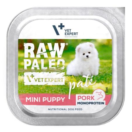 Karma mokra dla szczeniąt wieprzowina     150 g RAW PALEO PATE MINI