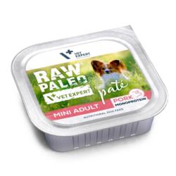 Karma mokra dla psów dorosłych            wieprzowina 150g RAW PALEO PATE MINI