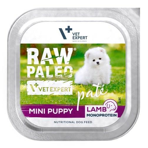 Karma mokra dla szczeniąt jagnięcina 150  g RAW PALEO PATE MINI