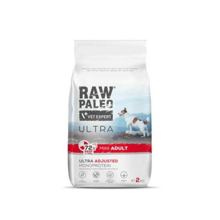 Karma sucha dla psów dorosłych ras        małych wołowina 2 kg RAW PALEO ULTRA