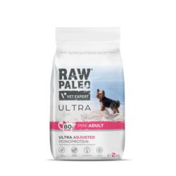 Karma sucha dla psów dorosłych ras        małych wieprzowina 2 kg RAW PALEO ULTRA