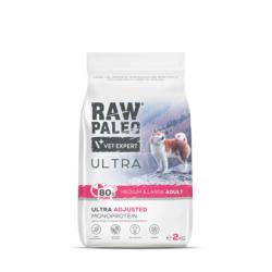 Karma sucha dla psów dorosłyh ras         średnich i dużych wieprzowina 2 kg RAW PALEO ULTRA