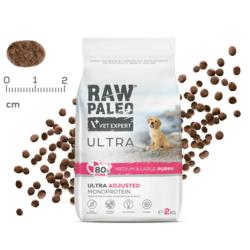 Karma sucha dla szczeniąt ras średnich    i dużych wieprzowina 2 kg RAW PALEO ULTRA
