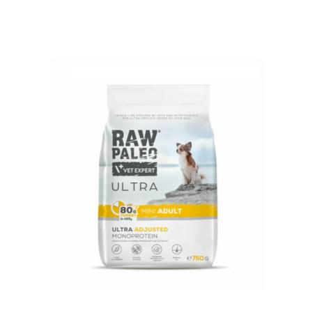 Karma sucha dla psów dorosłych małych     ras indyk 750 g RAW PALEO ULTRA