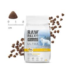 Karma sucha dla psów dorosłych średnich   i dużych ras indyk 2 kg RAW PALEO ULTRA