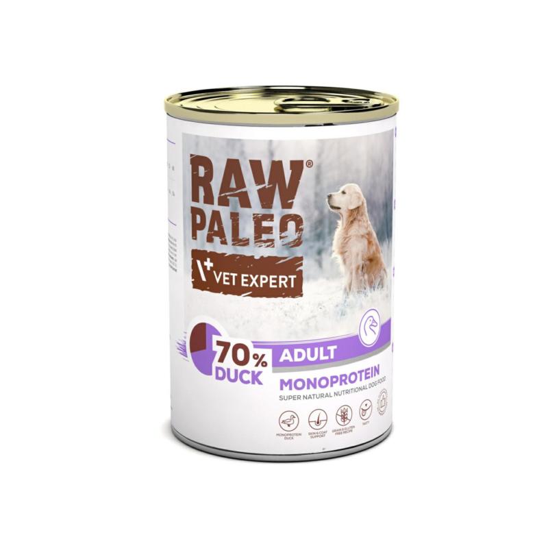 Karma mokra dla psów dorosłych kaczka     400 g RAW PALEO