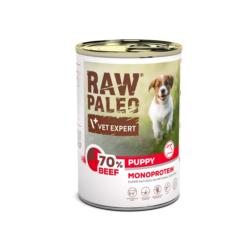 Karma mokra dla szczeniąt wołowina 400    g RAW PALEO