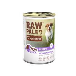 Karma mokra dla szczeniąt kaczka 400      g RAW PALEO