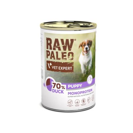 Karma mokra dla szczeniąt kaczka 400      g RAW PALEO