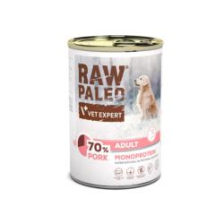 Karma mokra dla psów dorosłych            wieprzowina 400 g RAW PALEO