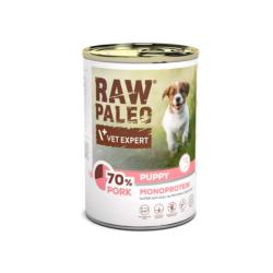 Karma mokra dla szczeniąt wieprzowina     400g RAW PALEO