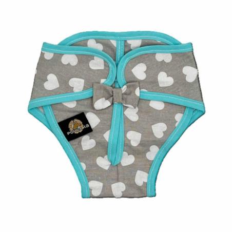 Majtki dla suczki na cieczkę szare        rozm.3 obwód 42-48cm