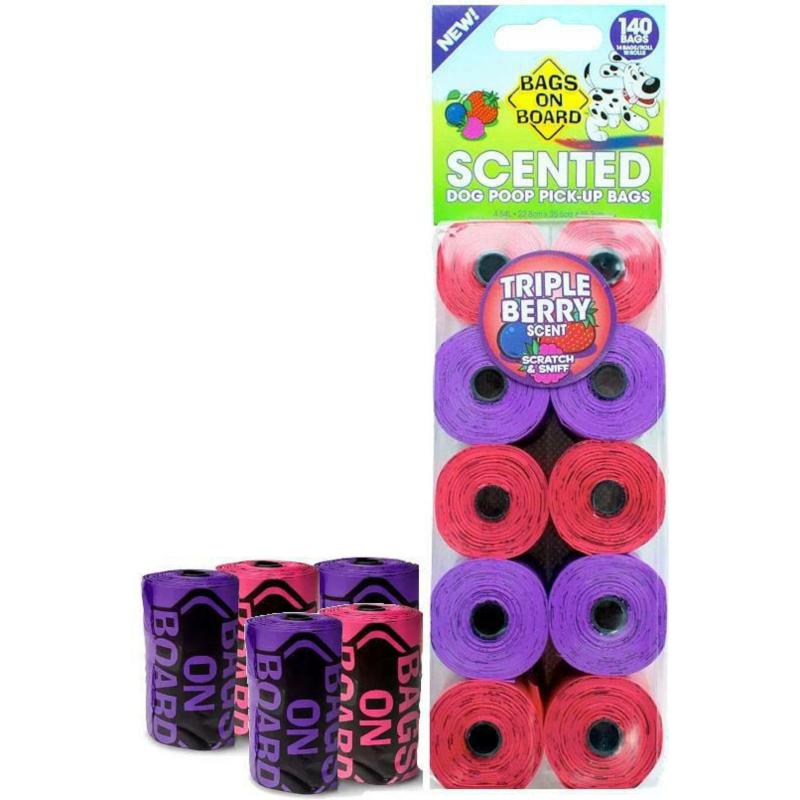 Woreczki na odchody 10 rolek Triple       berry BAGS ON BOARD