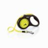 Smycz automatyczna Flexi Neon tape        rozm.S taśma 5m do 15kg żółta FLEXI