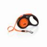 Smycz automatyczna Flexi Neon tape        rozm.S taśma 5m do 15kg pomarańczowa FLEXI
