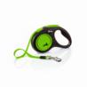 Smycz automatyczna Flexi Neon tape        rozm.S taśma 5m do 15kg zielona FLEXI