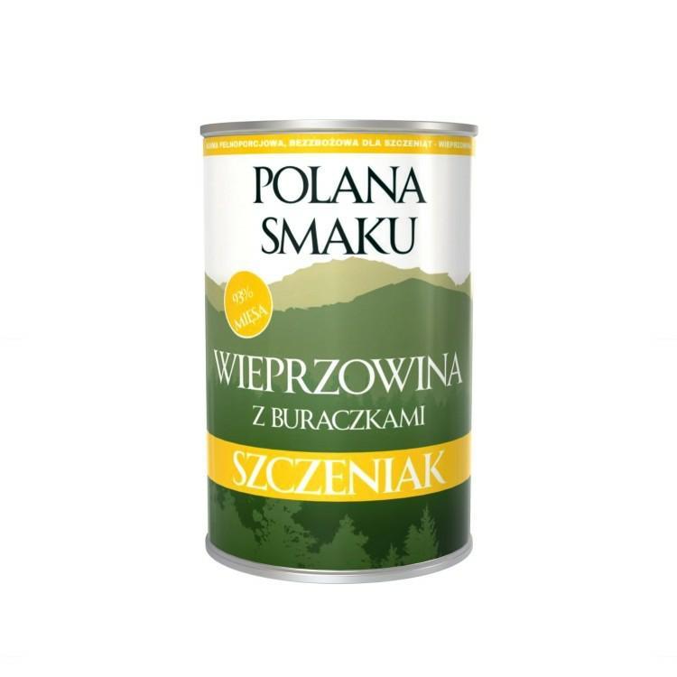 Karma mokra dla szczeniaka - wieprzowina  z buraczkami 400 g POLANA SMAKU