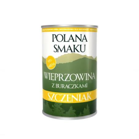 Karma mokra dla szczeniaka - wieprzowina  z buraczkami 400 g POLANA SMAKU