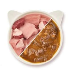 Kawałki kaczki i kurczaka w sosie 85      g WOW CAT