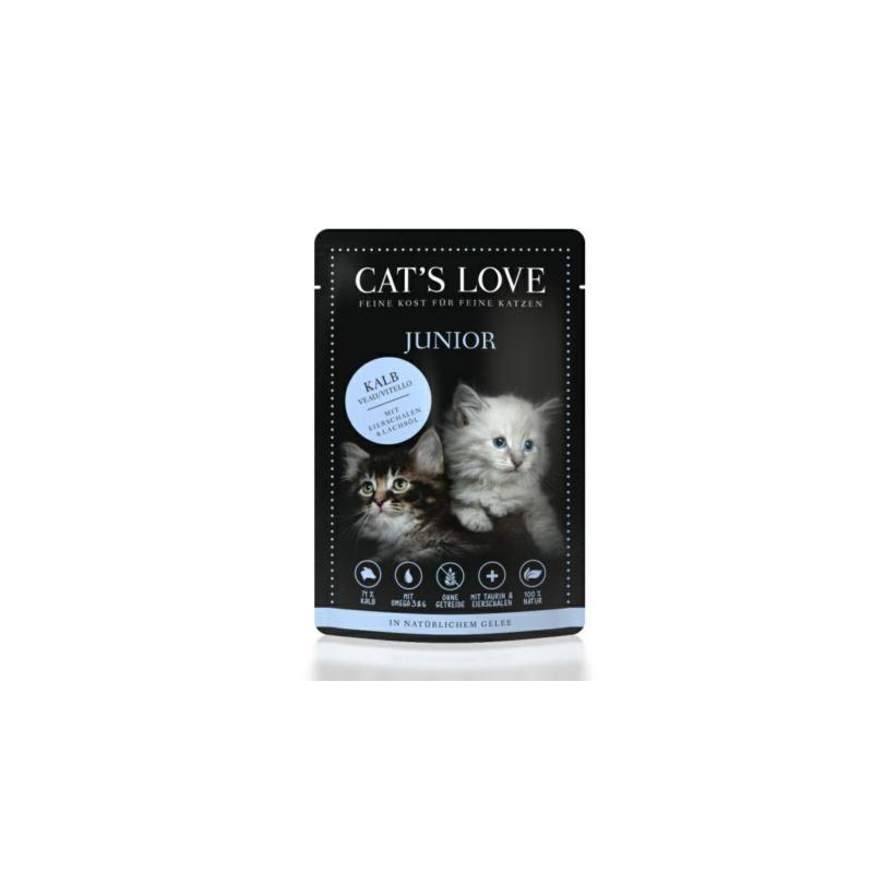 Cielęcina w naturalnej galaretce dla      kociąt 85g Junior Kalb CAT`S LOVE