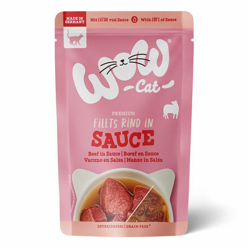 Kawałki wołowiny w sosie 85 g WOW CAT