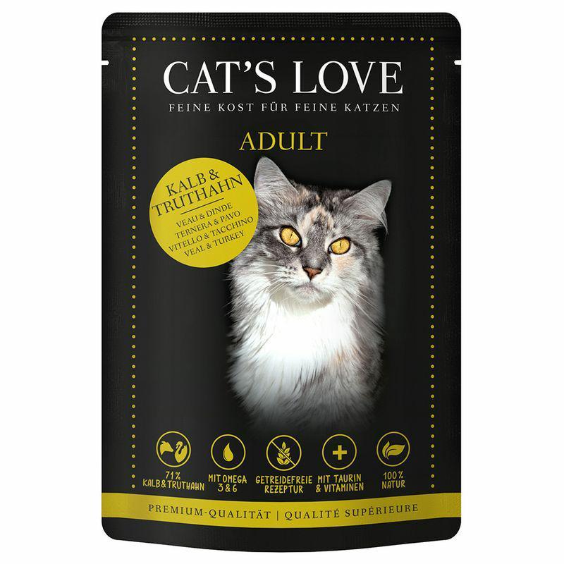 Cielęcina i indyk w naturalnej galaretce  85g Kalb&truthahn CAT`S LOVE