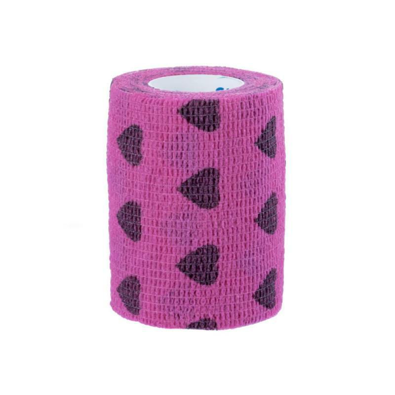 Bandaż elastyczny 5cm 4,5 m czarne        serduszka STOKBAN