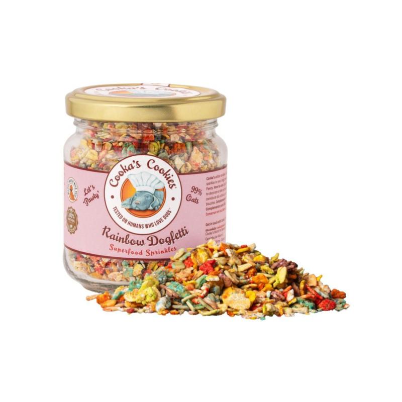 Topper superfoods 90g rainbow dogfetti    COOKAS COOKIES