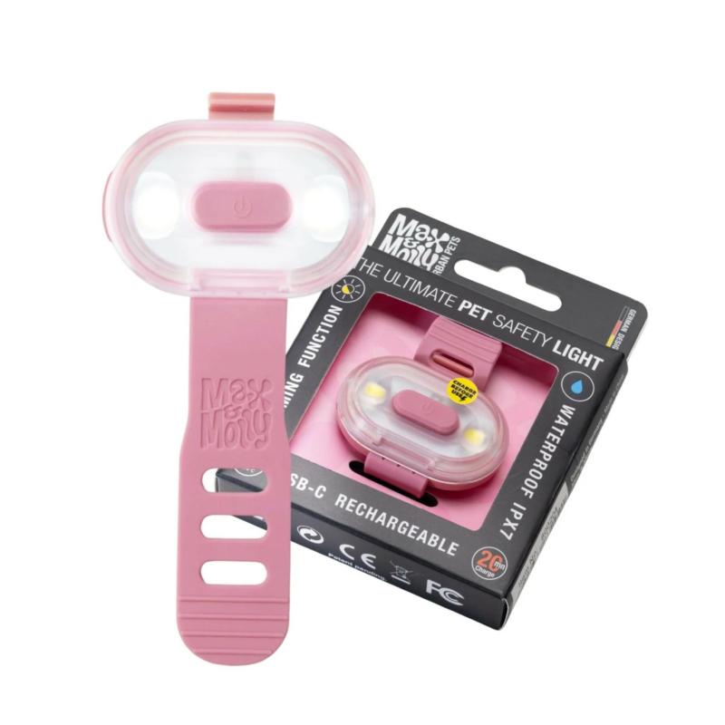 Lampka dla psa różowa Matrix 2.0 Ultra    Led MAX&MOLLY