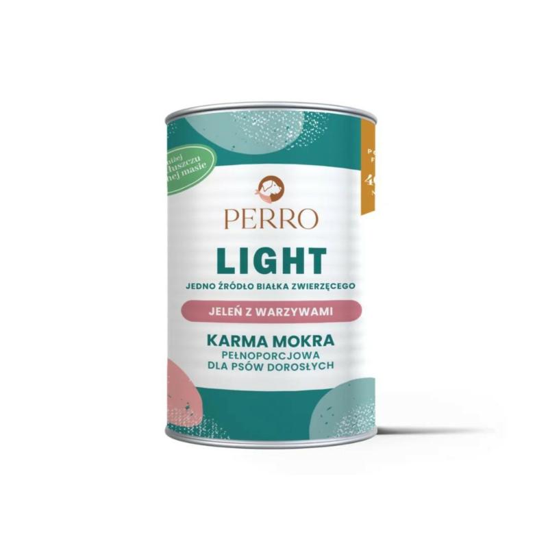 Karma mokra jeleń z warzywami-            monobiałkowa formuła psy dorosłe 400g PERRO LIGHT