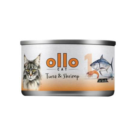 Karma mokra dla kota nr 1 tuńczyk         i krewetki 70g OLLO