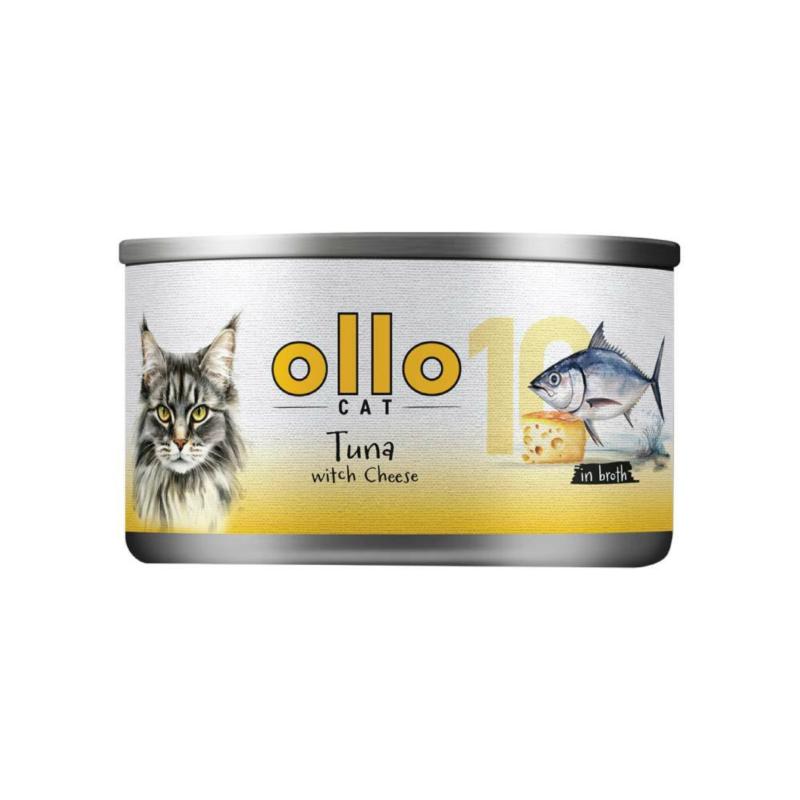 Karma mokra dla kota nr 10 tuńczyk i ser  70g OLLO
