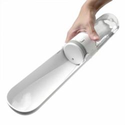 Składana butelka z miską na wodę biała    PupOasis Fold & Go 420 ml IBIYAYA