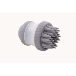 Silikonowa szczotka do kąpieli psa        z dozownikiem szara ScrubBuster DEXAS