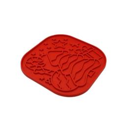 Mata slow fiboowl Xmas czerwona 19x19 cm  FIBOO