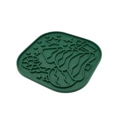 Mata slow fiboowl Xmas ciemny zielony     19x19 cm FIBOO