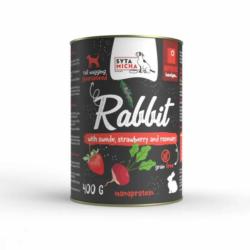 Karma mokra Królik z brukwią, truskawką   i rozmarynem 400 g SYTA MICHA