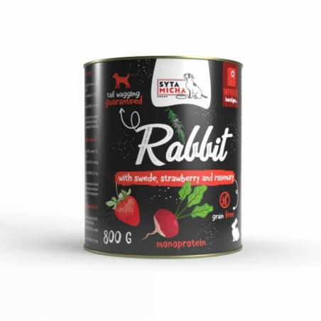 Karma mokra Królik z brukwią, truskawką   i rozmarynem 800 g SYTA MICHA