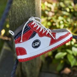 Mocna zabawka dla psa Trampek Gordon      Hi-Top z filcu i zamszu GREEN & WILD`S