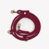 Smycz linowa przepinana hands free        braided bordeaux 244 cm FURLOU