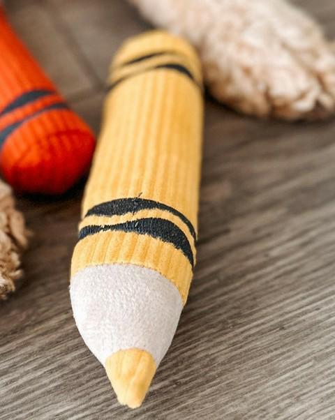 Zabawka dla psa kredka żółta LAMBWOLF