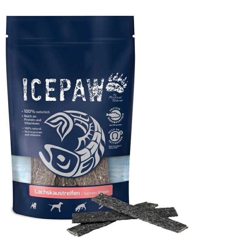 Przysmaki z łososia dla psów 15           szt.Lachskaustreifen ICEPAW