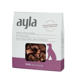Serca kacze liofilizowane przysmaki dla   psa 28g AYLA DELIGHT