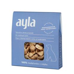 Medaliony z indyka liofilizowane          przysmaki dla psów 28g AYLA DELIGHT