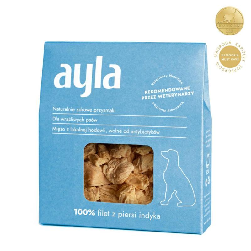 Filet z piersi z indyka liofilizowane     przysmaki dla psa 28g AYLA DELIGHT