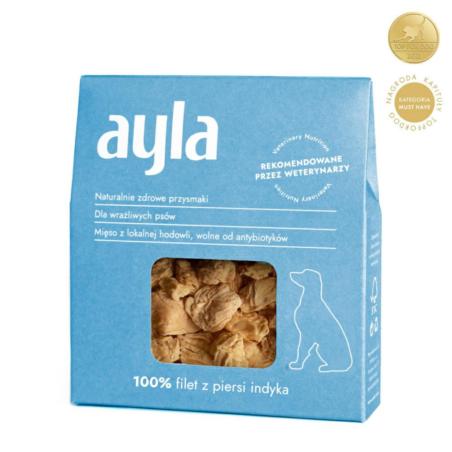 Filet z piersi z indyka liofilizowane     przysmaki dla psa 28g AYLA DELIGHT