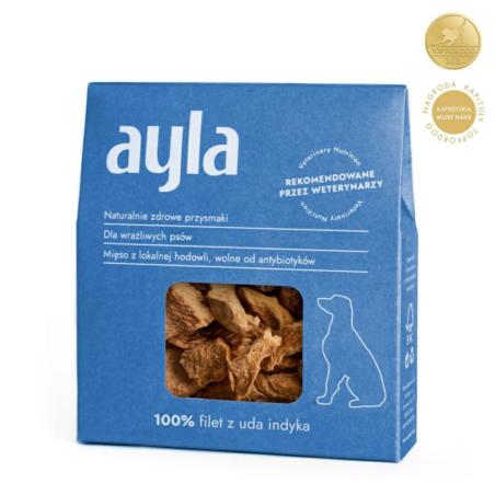 Filet z uda z indyka liofilizowane        przysmaki dla psa 28g AYLA DELIGHT