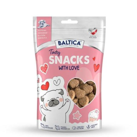 Smaczki dla psa na Walentynki Snacks      with love Jagnięcina z gruszką 100g  BALTICA