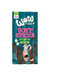 Miękkie przysmaki z wołowiną dla kota     6szt Soft Sticks Rind WOW CAT